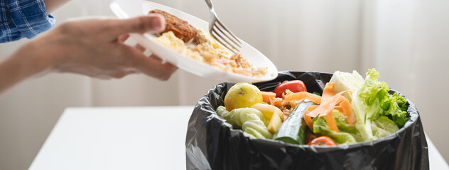 people put bio trash from food waste in domestic homes to compost bins to make fertilizer to reduce...