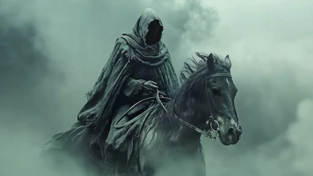 grim reaper astride a horse