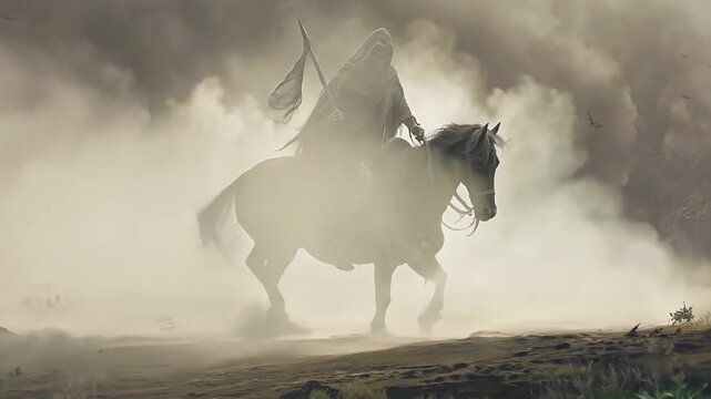 grim reaper astride a horse