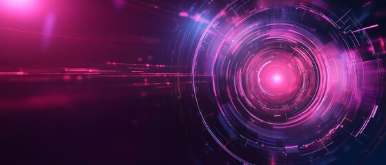 Fototapeta premium Futuristic Cyberpunk Digital Overlays Immersive Visuals Transforming Technology in a HighTech Urban Landscape