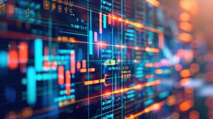 Fototapeta premium Cryptocurrency transactions displayed on a digital ledger, transparent and efficient.