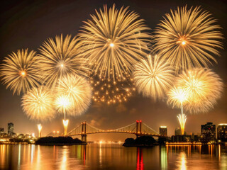 fireworks on the river