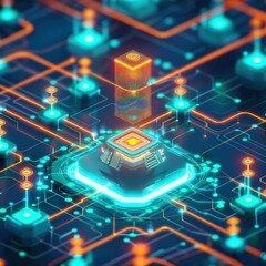 DAO governance interface with real-time voting results, transparent and decentralized.