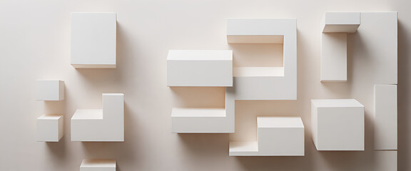 illustrazione con elementi geometrici a tema astratto surreale