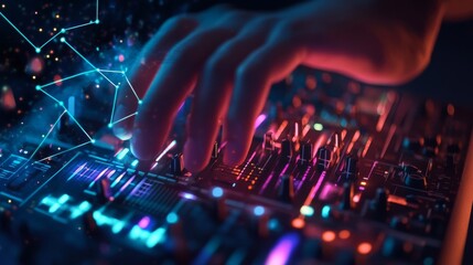 MIDI controller music remix using color connection.