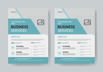 Flyer Mockup  business flyer template one color design