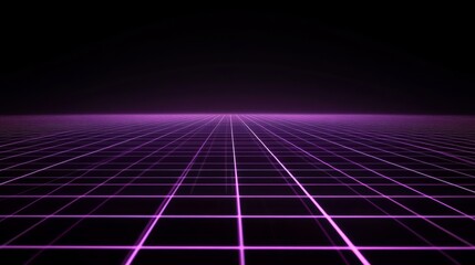 Virtual retro wave background for TV shows or technology events. 3D render suitable for VR tracking systems with green screen.