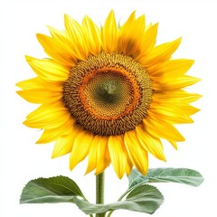 Close up of Sunflower on an isolated white background 