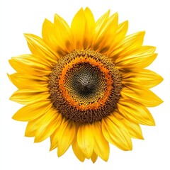 Fototapeta premium Close up of Sunflower on an isolated white background 