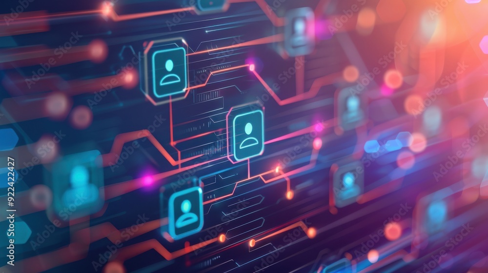 Poster defi protocol governance with voting mechanisms, decentralized and democratic.