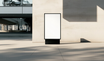 Mockup poster city box. Template poster advertising citylight. City format board, urban style, billboard in city. Mockup poster, city light box, street billboard, citylight. Realistic style photo