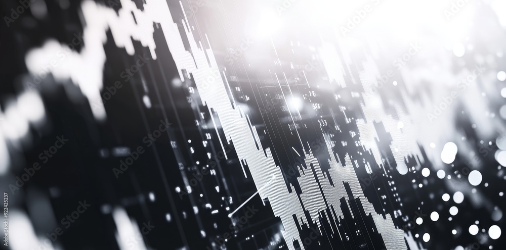 Poster the abstract background is full of dynamic lines and data flow, making it perfect for presenting tec