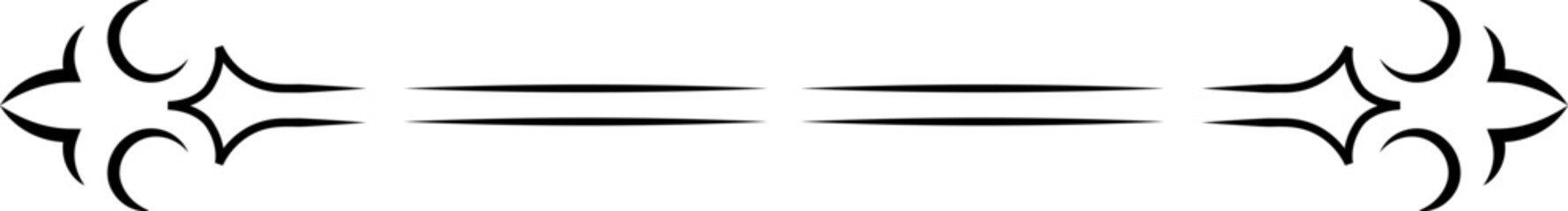 Vintage border. Ornament decoration. Linear style.