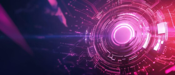 Obraz premium Innovative Futuristic Virtual Interface Showcasing Dynamic Circuit Patterns and CuttingEdge Technology for a New Era of Digital Interaction