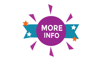 More info button web banner templates. Vector Illustration 