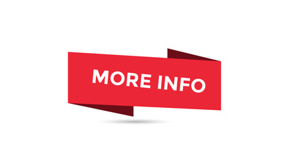 More info button web banner templates. Vector Illustration 