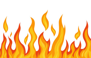Flame Flat and Simple illustration on a transparent background