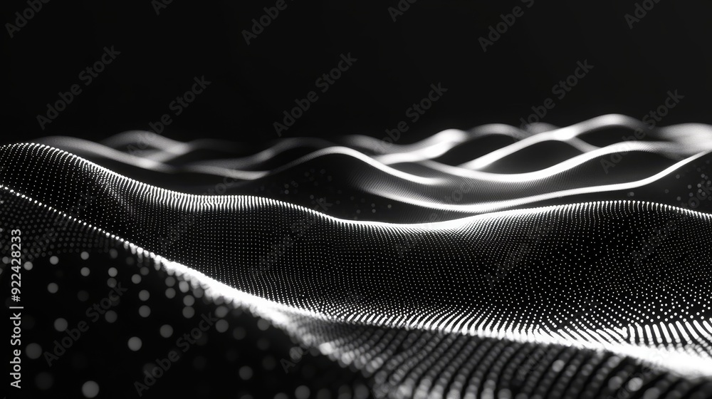 Poster a futuristic particle network represents scientific information in a medical innovation concept. abs
