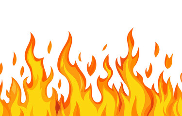 Flame Flat and Simple illustration on a transparent background