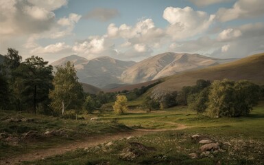 Naklejka premium landscape in the morning