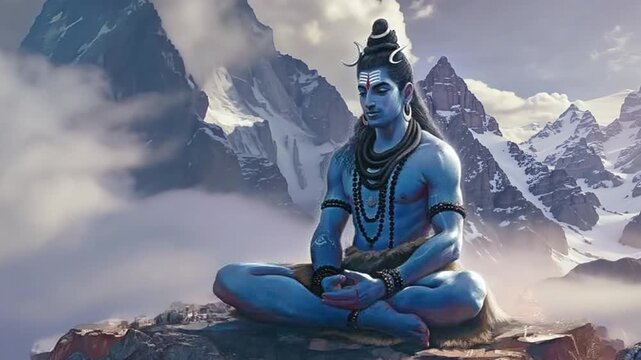 The Himalayan mountain range Mount Kailasa is home to the Hindu deity Shiva.