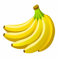 Bunch Of Fresh Banana Isolated art vector illustration