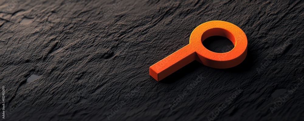 Poster a d search engine icon glowing in a dark digital environment, symbolizing the illumination of inform