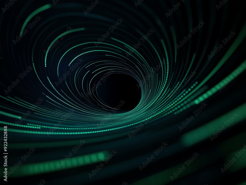 Aufkleber a d search engine logo in the center of a swirling vortex of data, symbolizing the epicenter of info