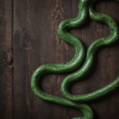 Obraz premium Green snake symbol of the New Year. Illustration