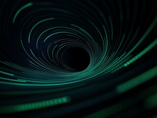 Obraz premium A D search engine logo in the center of a swirling vortex of data, symbolizing the epicenter of information retrieval