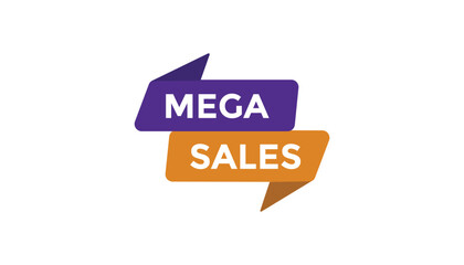 Mega sales button web banner templates. Vector Illustration 
