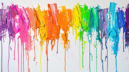 the art of rainbow paint artart of rainbow paint art dpsb079mrfln k, in the style of dripping paint