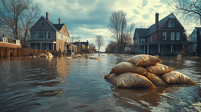 Flood in the village