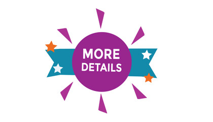More details button web banner templates. Vector Illustration 