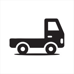 delivery icon Vector silhoutte illustration on a white background. 