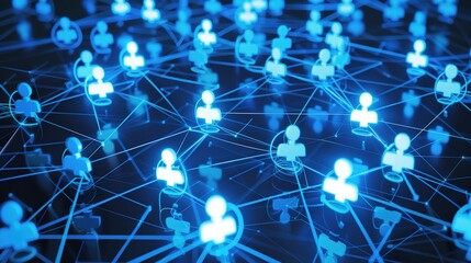 Contemporary Blue Gradient Social Media Background Design for Digital Platforms, Showcasing Trendy Hues and Modern Aesthetic for Social Networking Sites