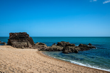 Blackpool Sands, a gravel beach near Dartmouth, Devon, England, UK