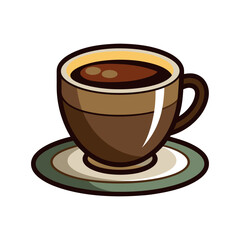 Coffee cup isolated vector template illustration