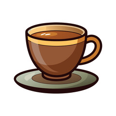 Coffee cup isolated vector template illustration