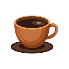 Coffee cup isolated vector template illustration