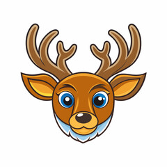 Caribou head logo art vector illustrator