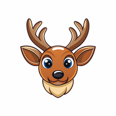 Caribou head logo art vector illustrator