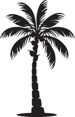 Palm tree illustration silhouette vector art design