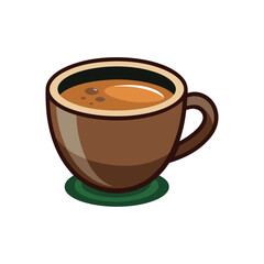 Coffee cup isolated vector template illustration