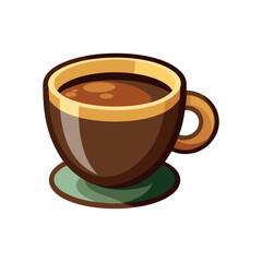 Coffee cup isolated vector template illustration