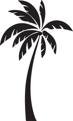 Palm tree illustration silhouette vector art design