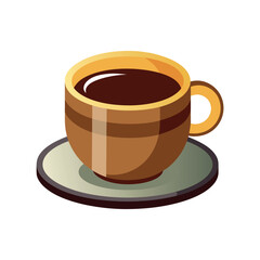 Coffee cup isolated vector template illustration