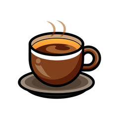 Obraz premium Coffee cup isolated vector template illustration