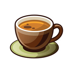 Coffee cup isolated vector template illustration
