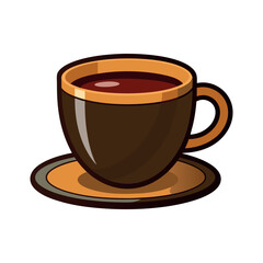 Coffee cup isolated vector template illustration